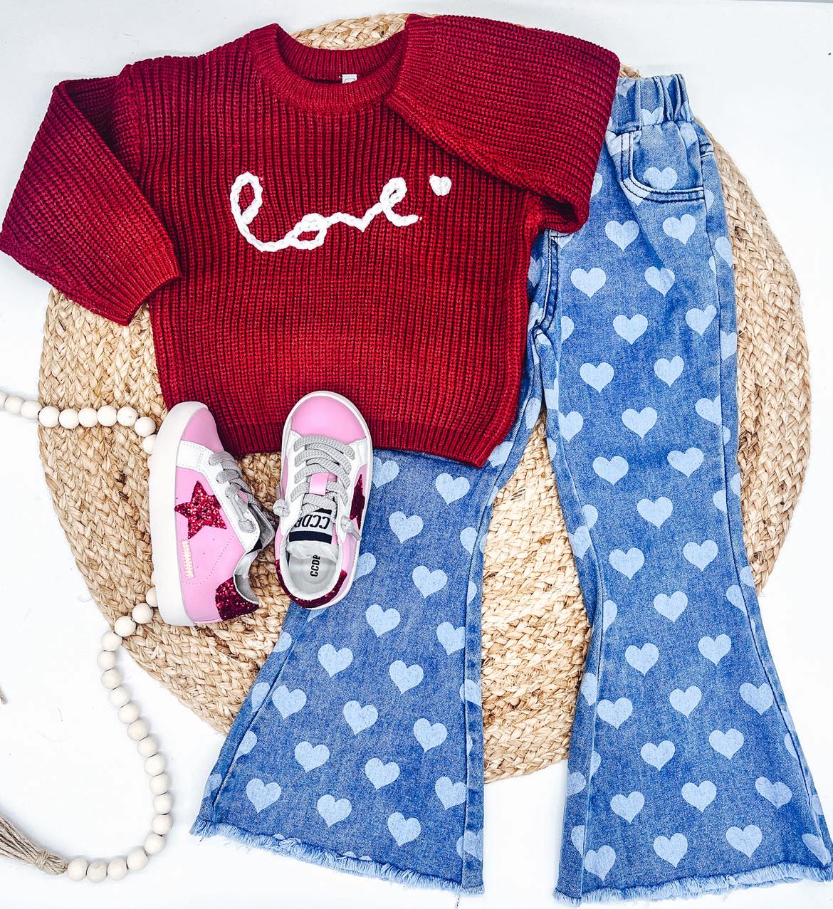 RTS: Blue Jean Bells with Hearts