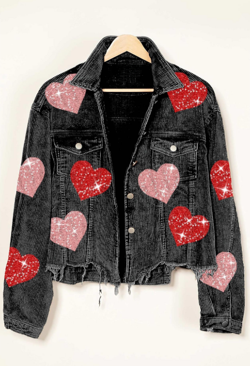 RTS: Sequin Heart Corduroy Shacket!