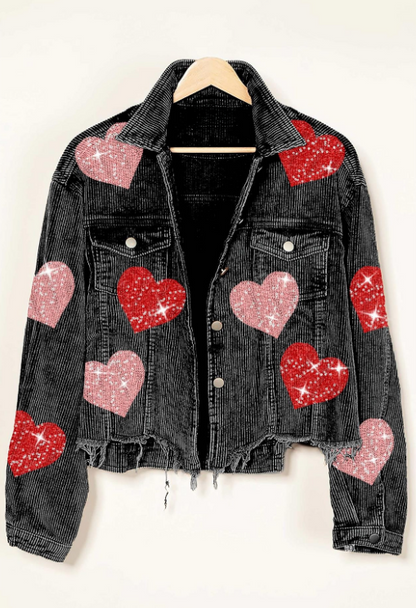 RTS: Sequin Heart Corduroy Shacket!