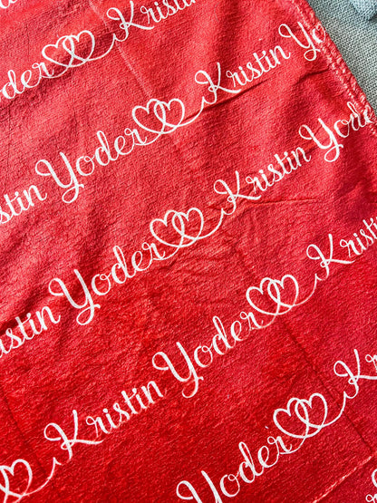 PREORDER: Repeating Name Blanket CUSTOM SHOP