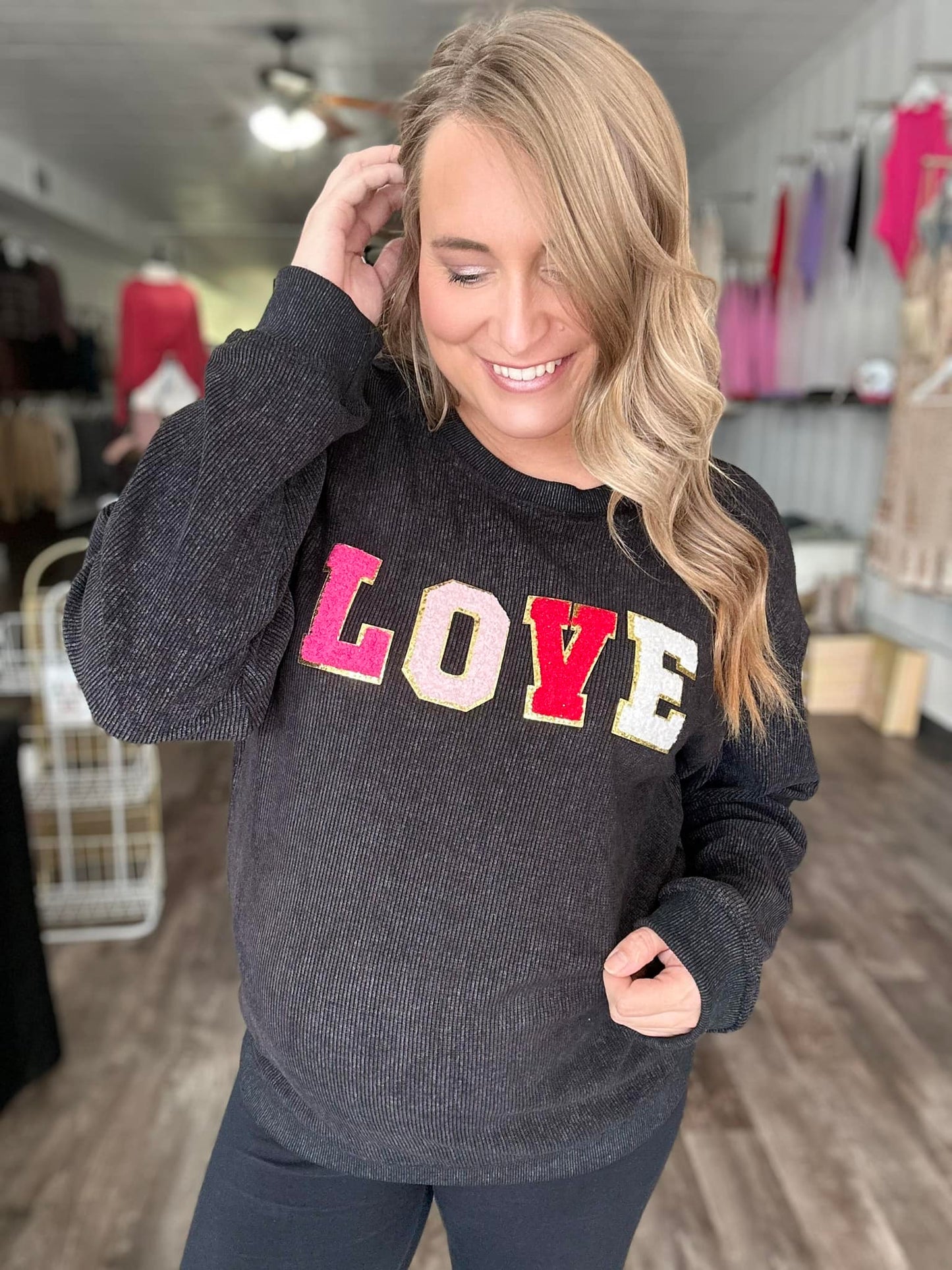 RTS: The Amor Corded "LOVE" Crewneck!