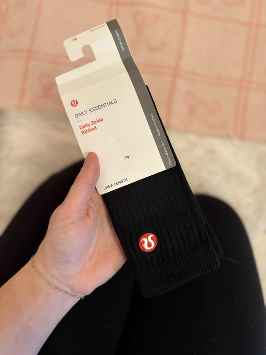 RTS: Embroidered Crew Socks