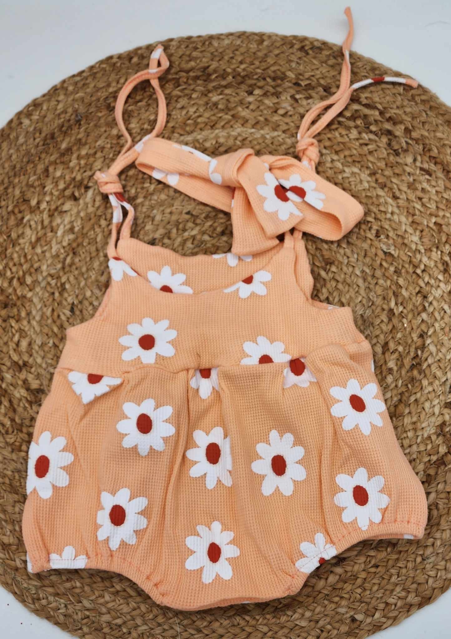 RTS: Daisy Waffle Knit Romper/Tank-