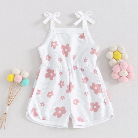 RTS: The Kensie Floral Tie Strap Romper