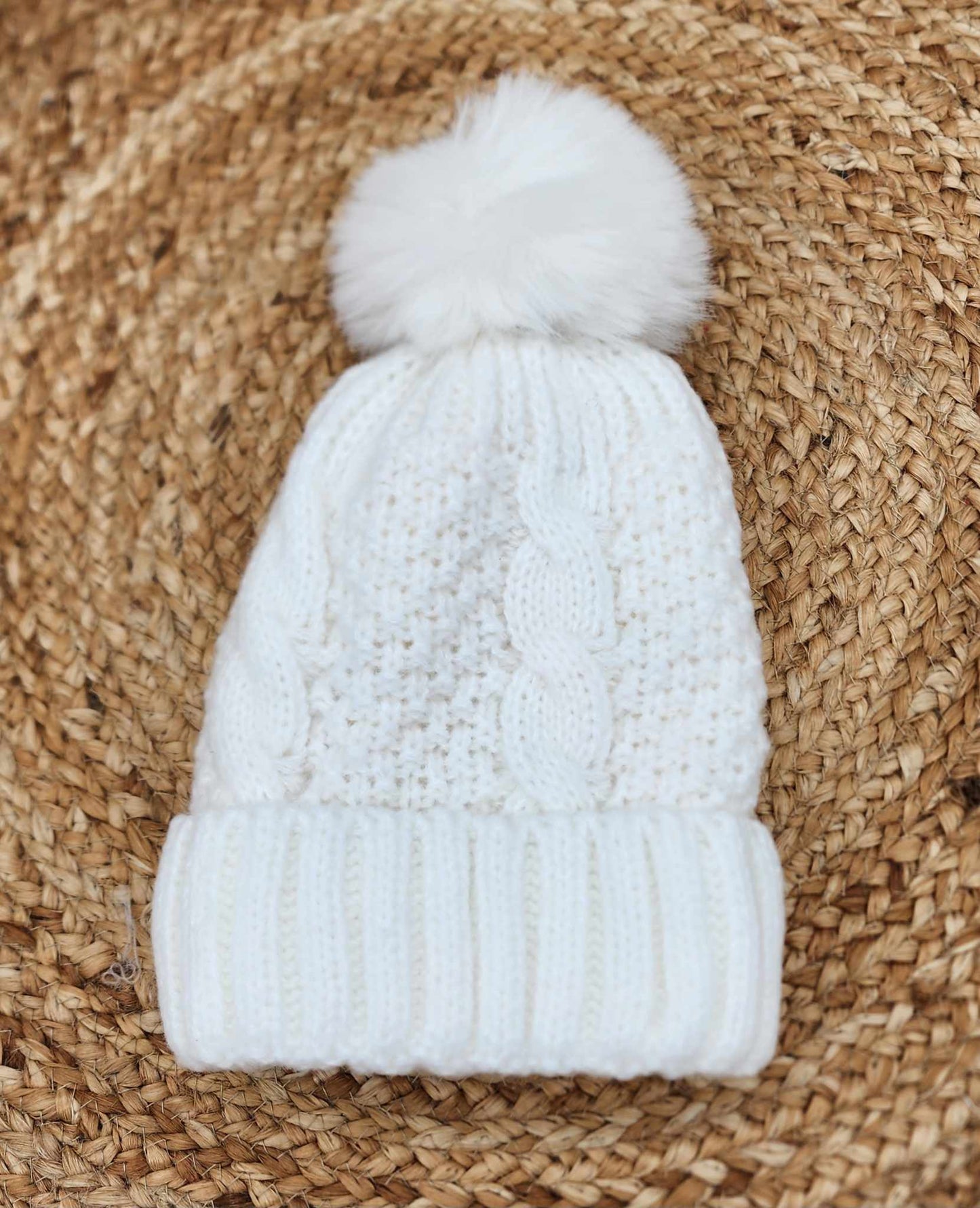 RTS: Snow White Knitted Beanie-