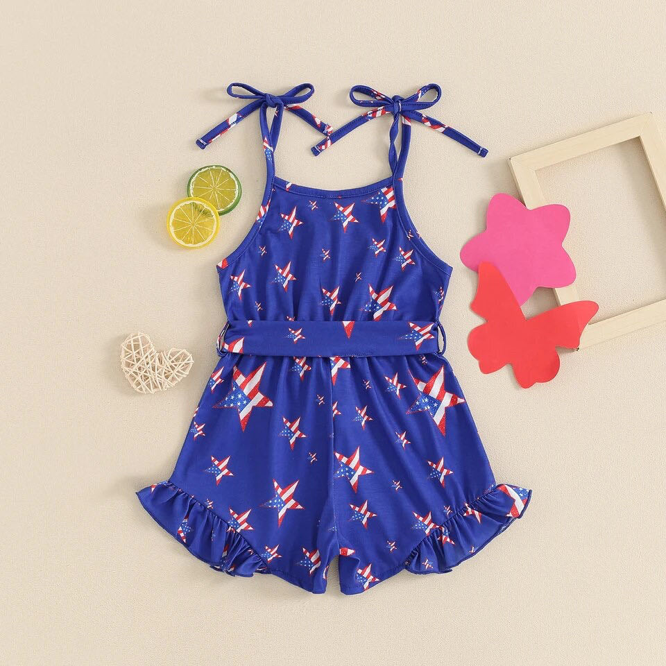 RTS: The Paige Patriotic Girl's Romper