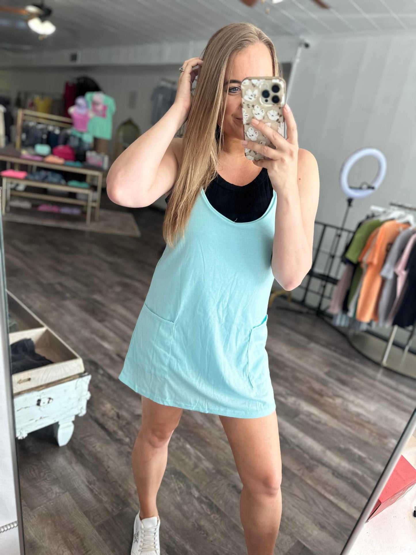 RTS: The Leslie Racerback Skort Romper