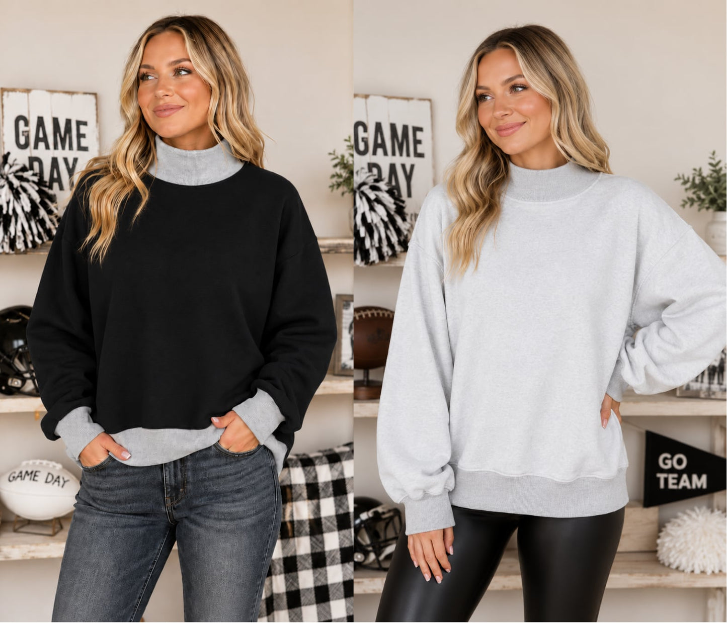 PREORDER: Custom Reversible Mock Neck Sweaters – NEW Colors 9.14.26