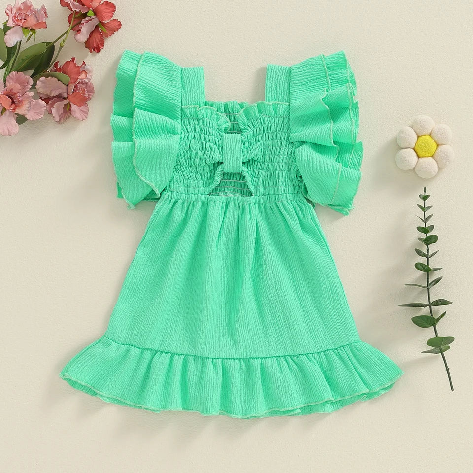 RTS: Smocked and Ruffle Girls Dress