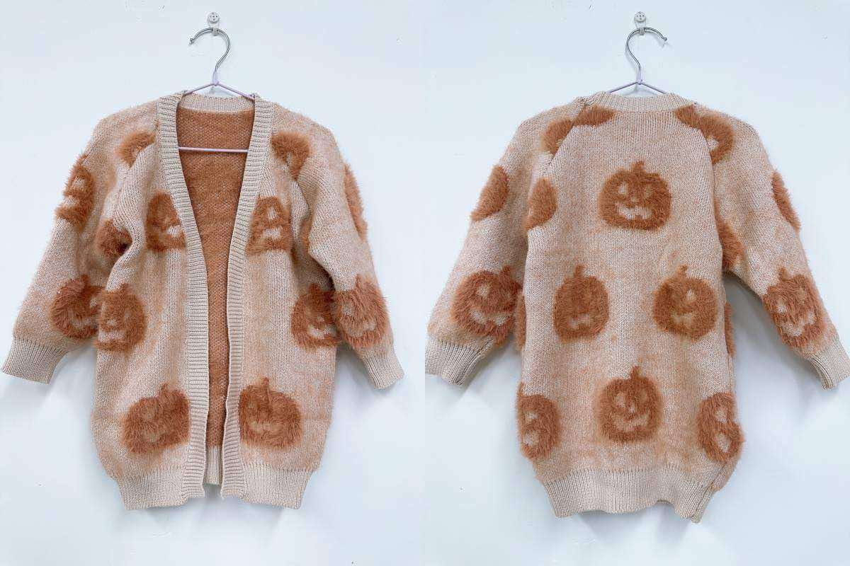 RTS Mommy and Me Fuzzy Halloween Cardi