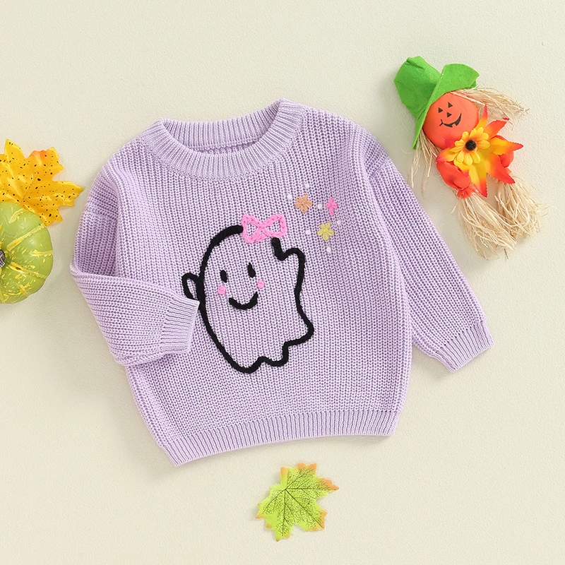 RTS: Purple Knitted Ghost Sweaters