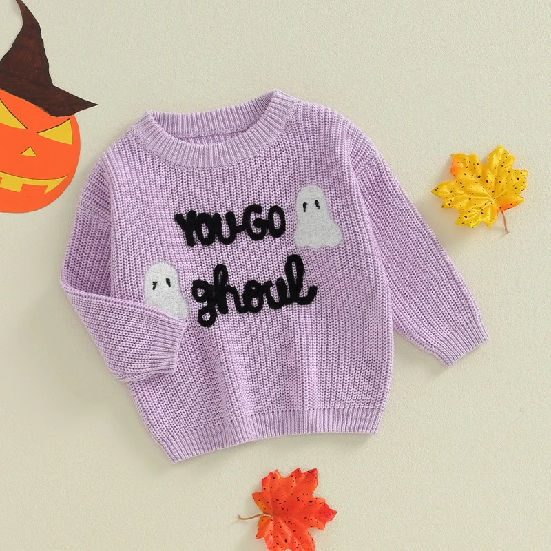 RTS: Purple Knitted Ghost Sweaters