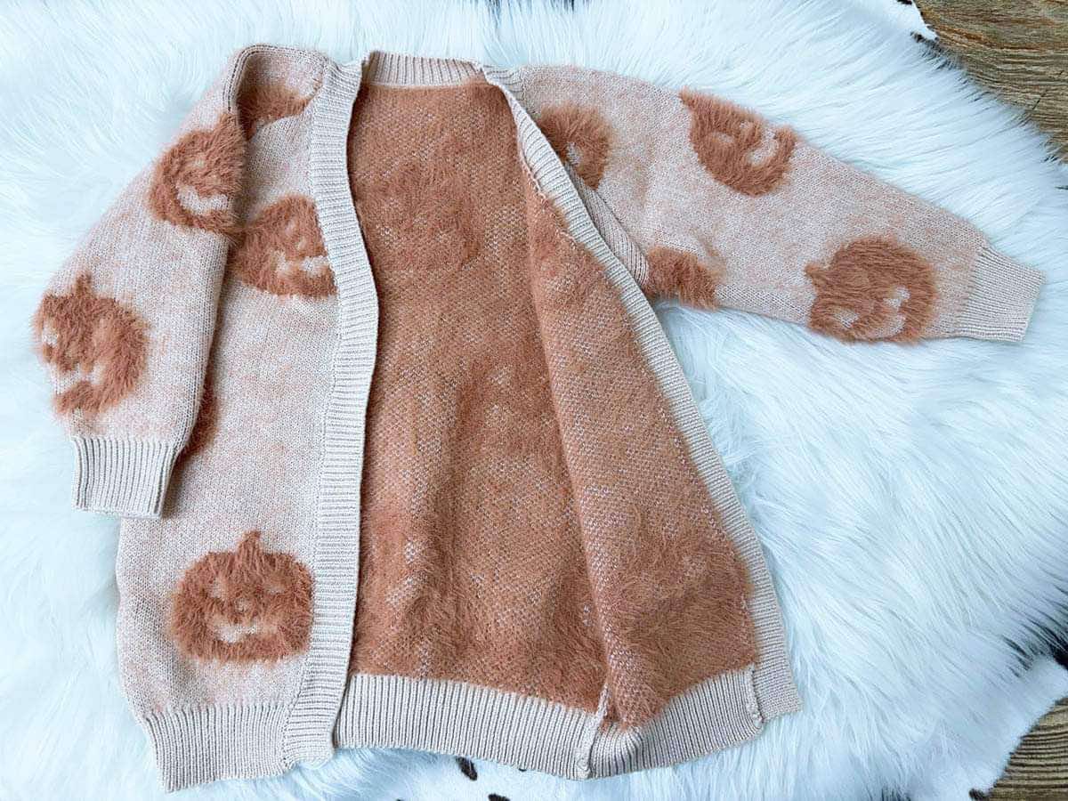 RTS Mommy and Me Fuzzy Halloween Cardi