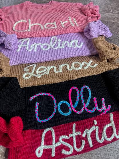 PREORDER: Custom Chunky Knit Oversized Sweater RERUN 9.21.26
