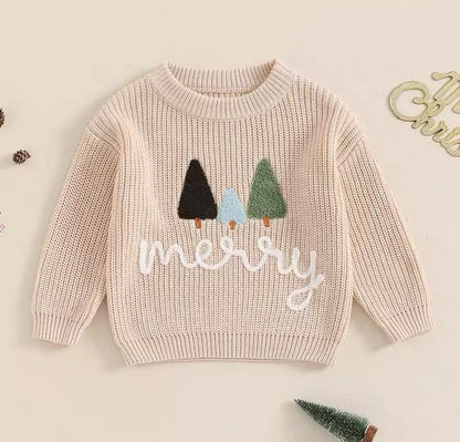 black friday pink saturday RTS: Adult and Kid Rope Embroidered Holiday Sweaters