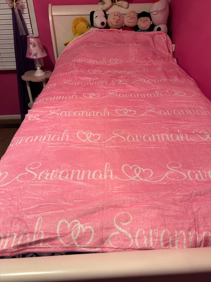 PREORDER: Repeating Name Blanket CUSTOM SHOP