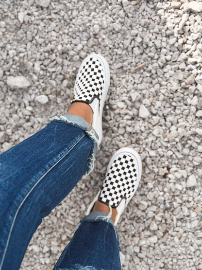 PREORDER: Black and White Checker Slip-Ons BEST SELLER 10.5.26