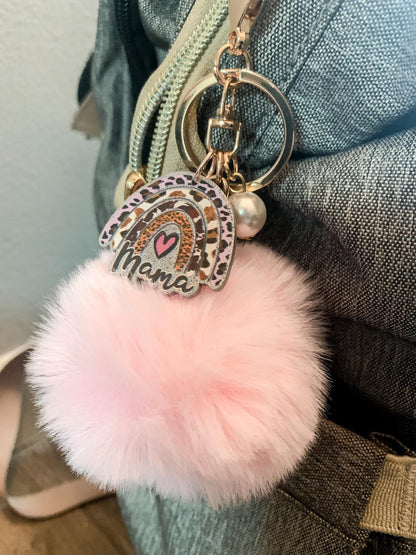 RTS: Rainbow Mama Puff or Bead Keyring-