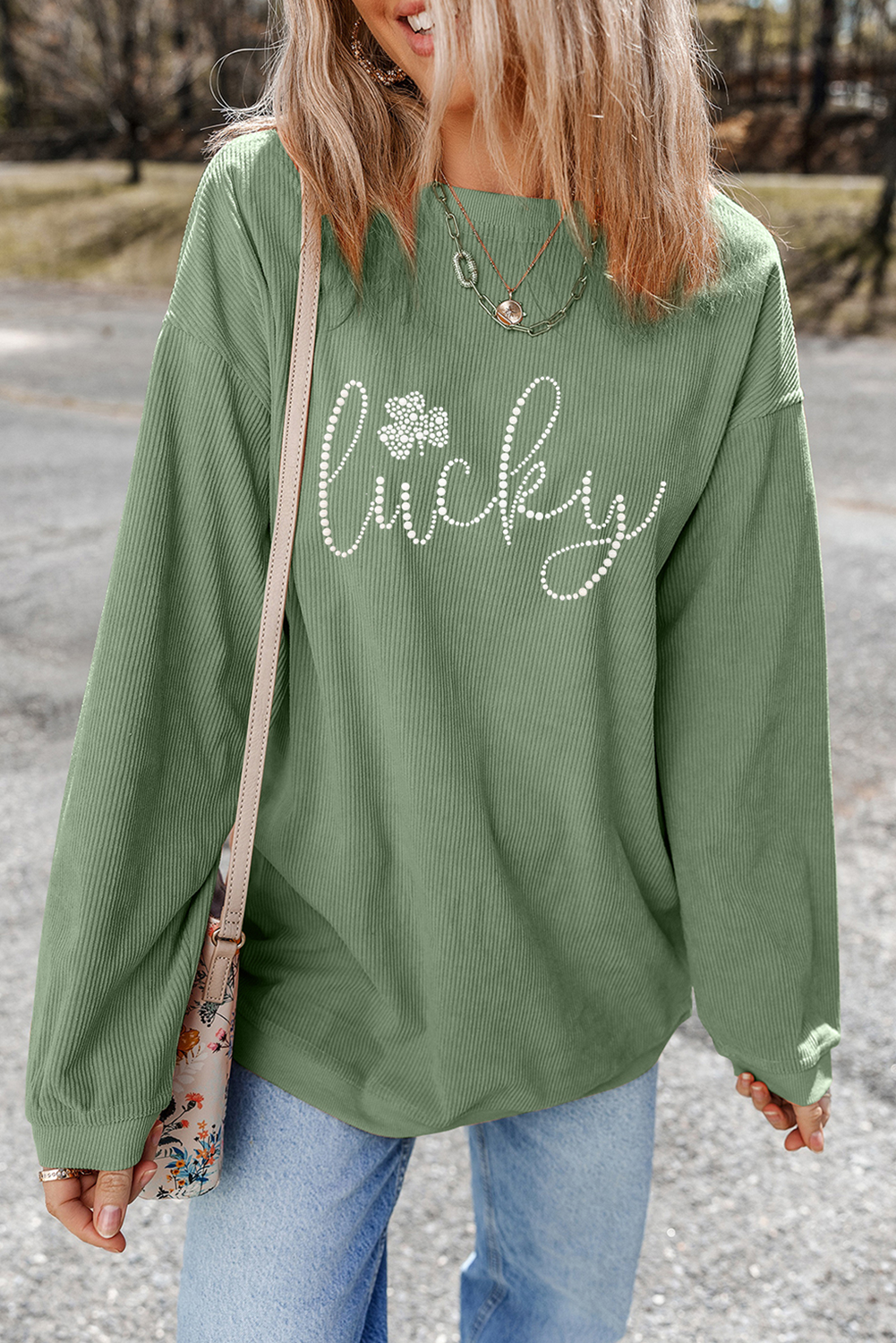 PREORDER: Rhinestone "Lucky" Crew 1.20.25