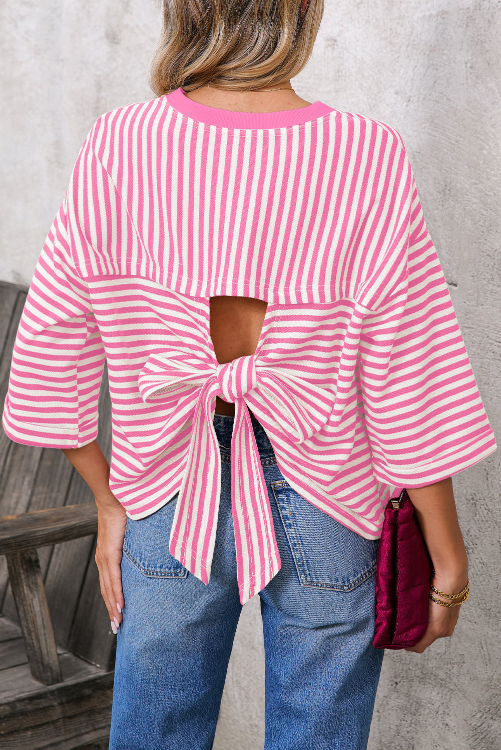 PREORDER: Striped Callie Bow top 1.19.26