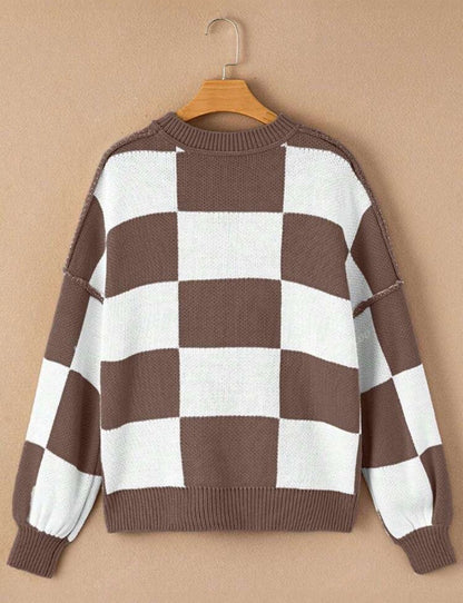 PREORDER: Cozy Checker Sweater RERUN 9.28.26