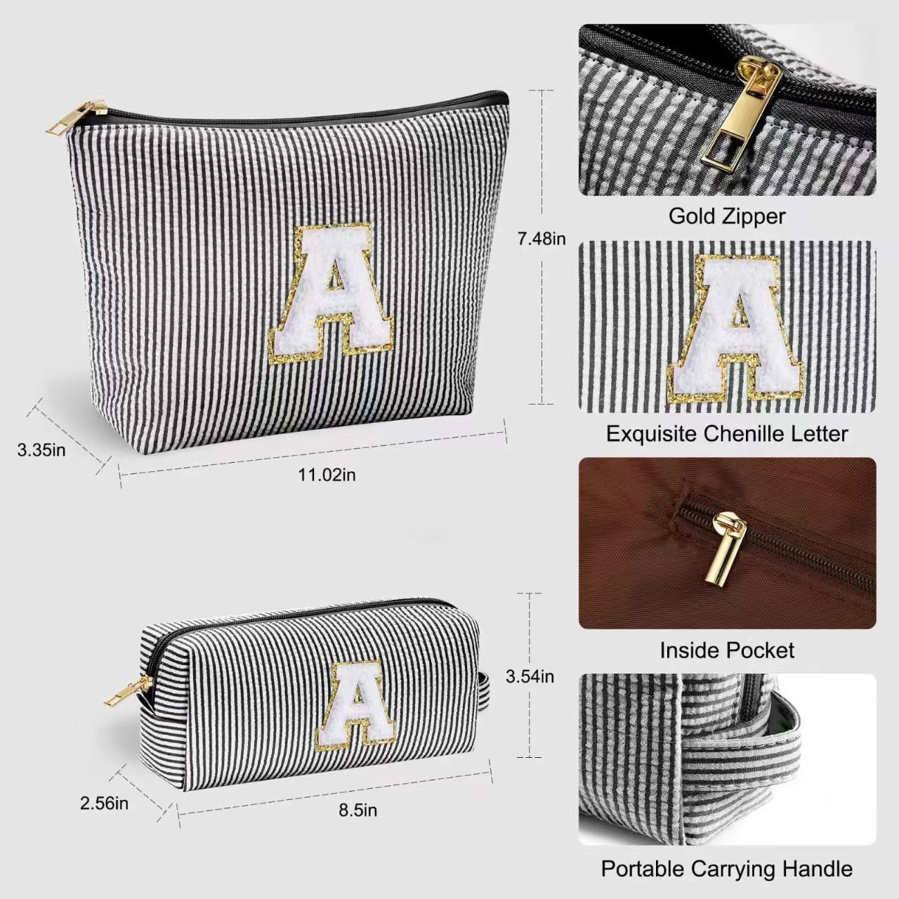 RTS: Personalized Initial Makeup Bag
