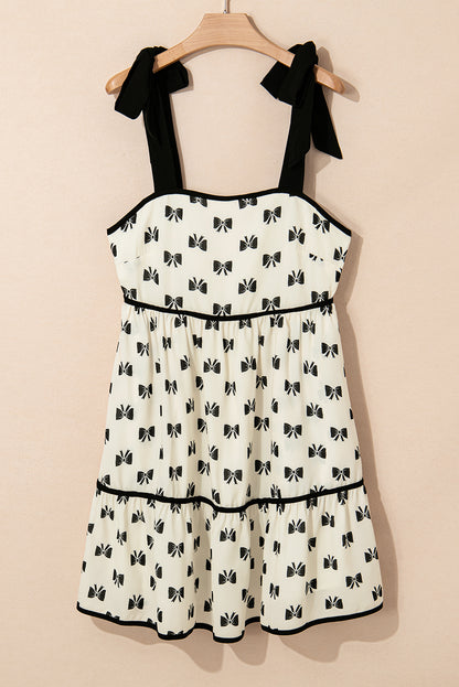 RTS: Black and White Bow Dress