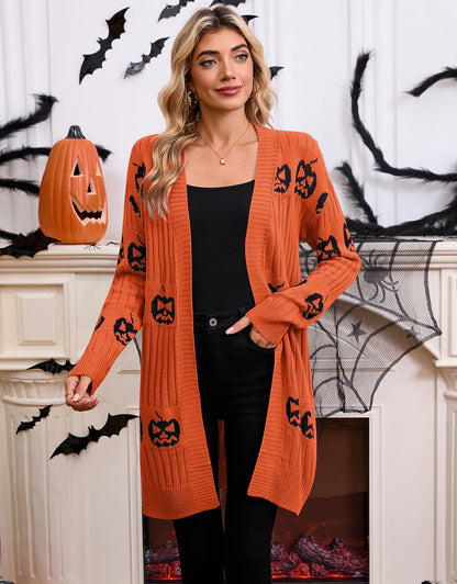 RTS: Pumpkin knit cardi