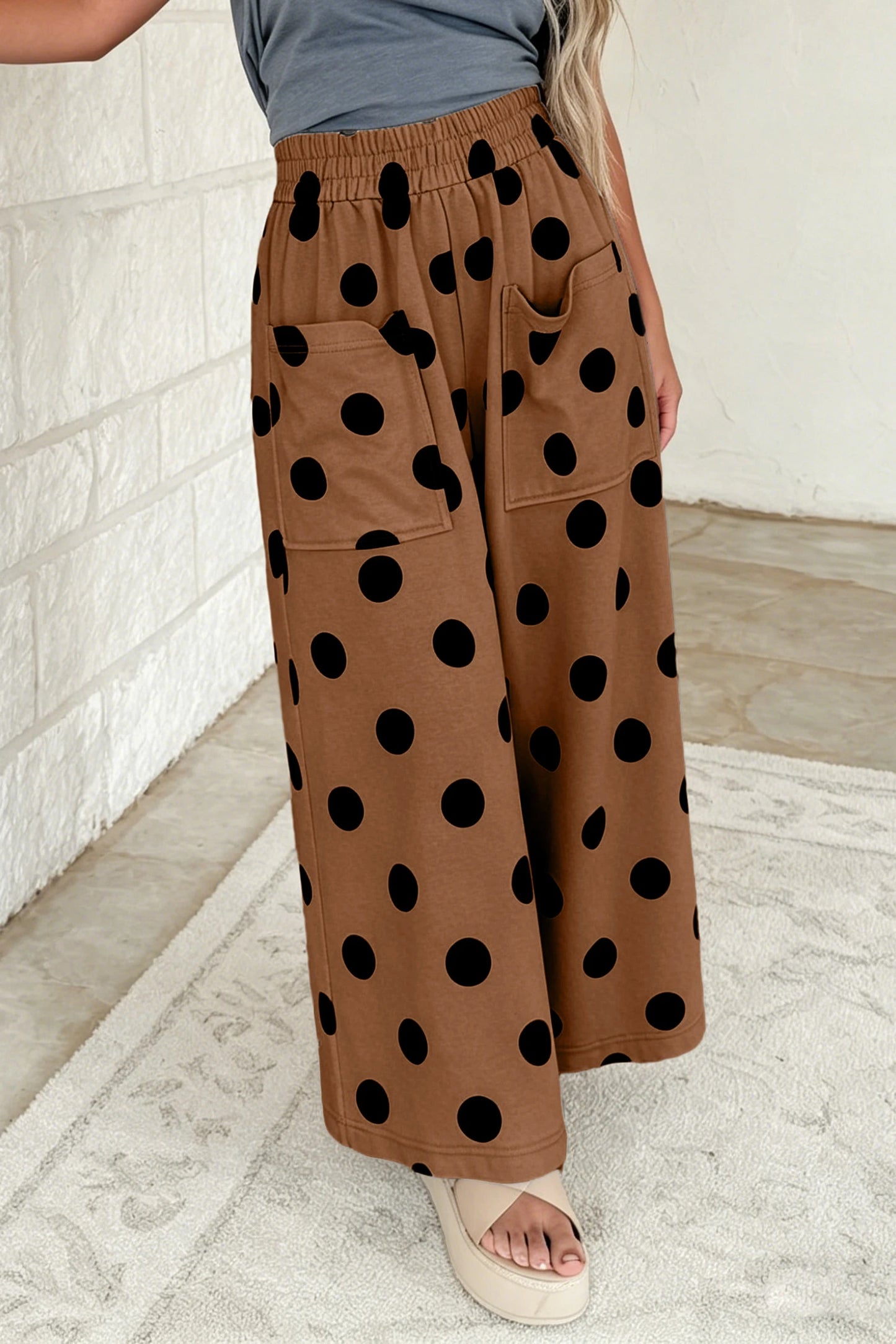 PREORDER: Polka Dot Wide Leg Pants  8.31.26