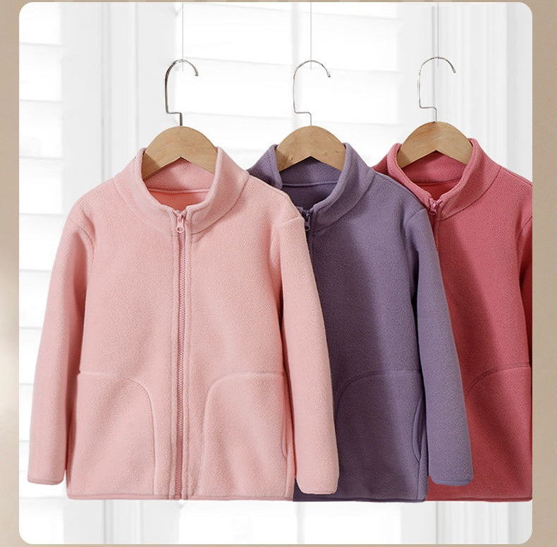 PREORDER: Kids Solid Color Zip Up Fleece 9.22.25 osym