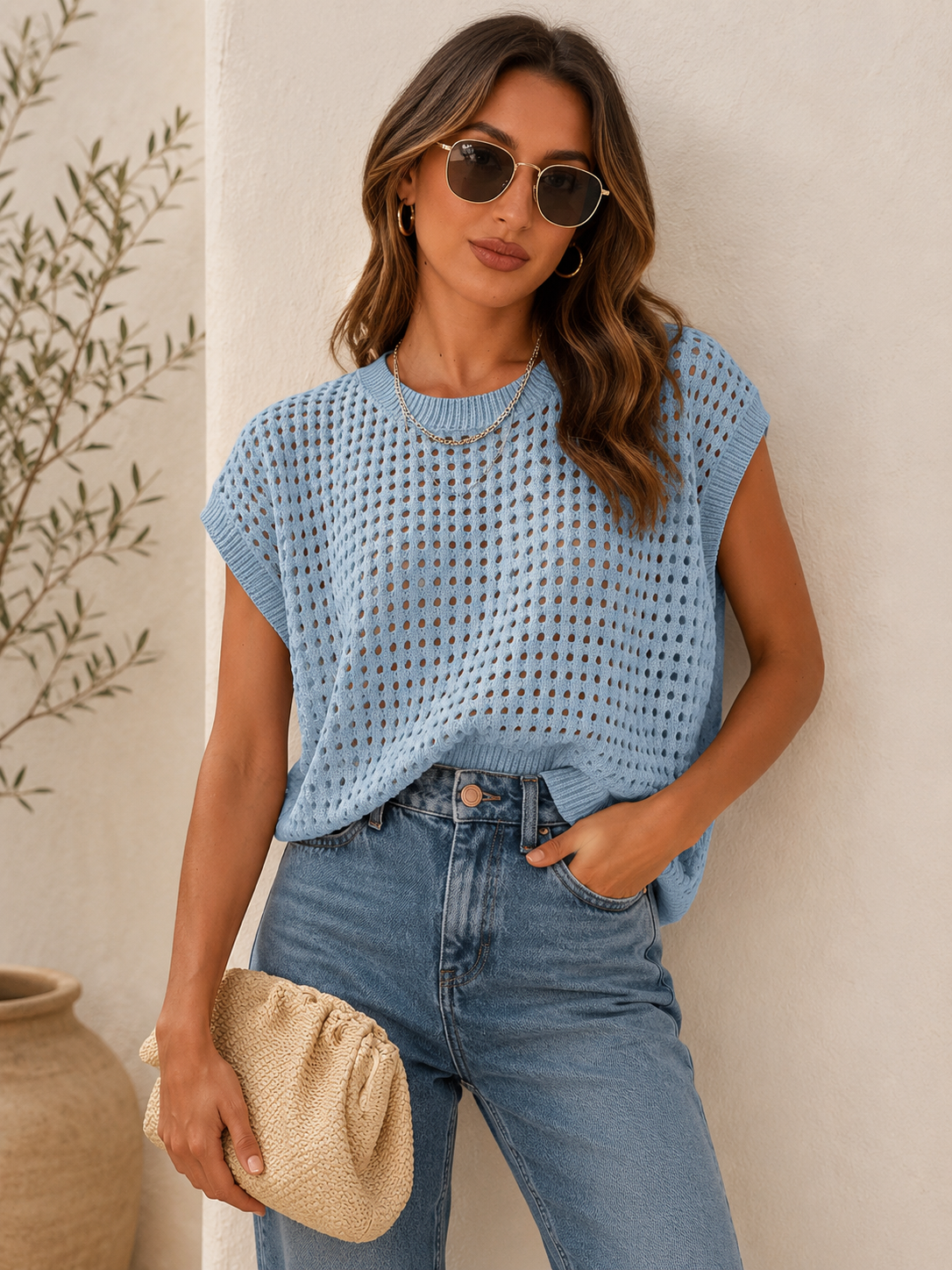 PREORDER: The Brielle Open Knit Sweater 6.22.26