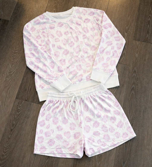 RTS: Blush Leopard Cozy Lounge Set