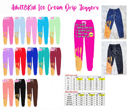 PREORDER: Ice Cream Drip Joggers custom 3.9.26