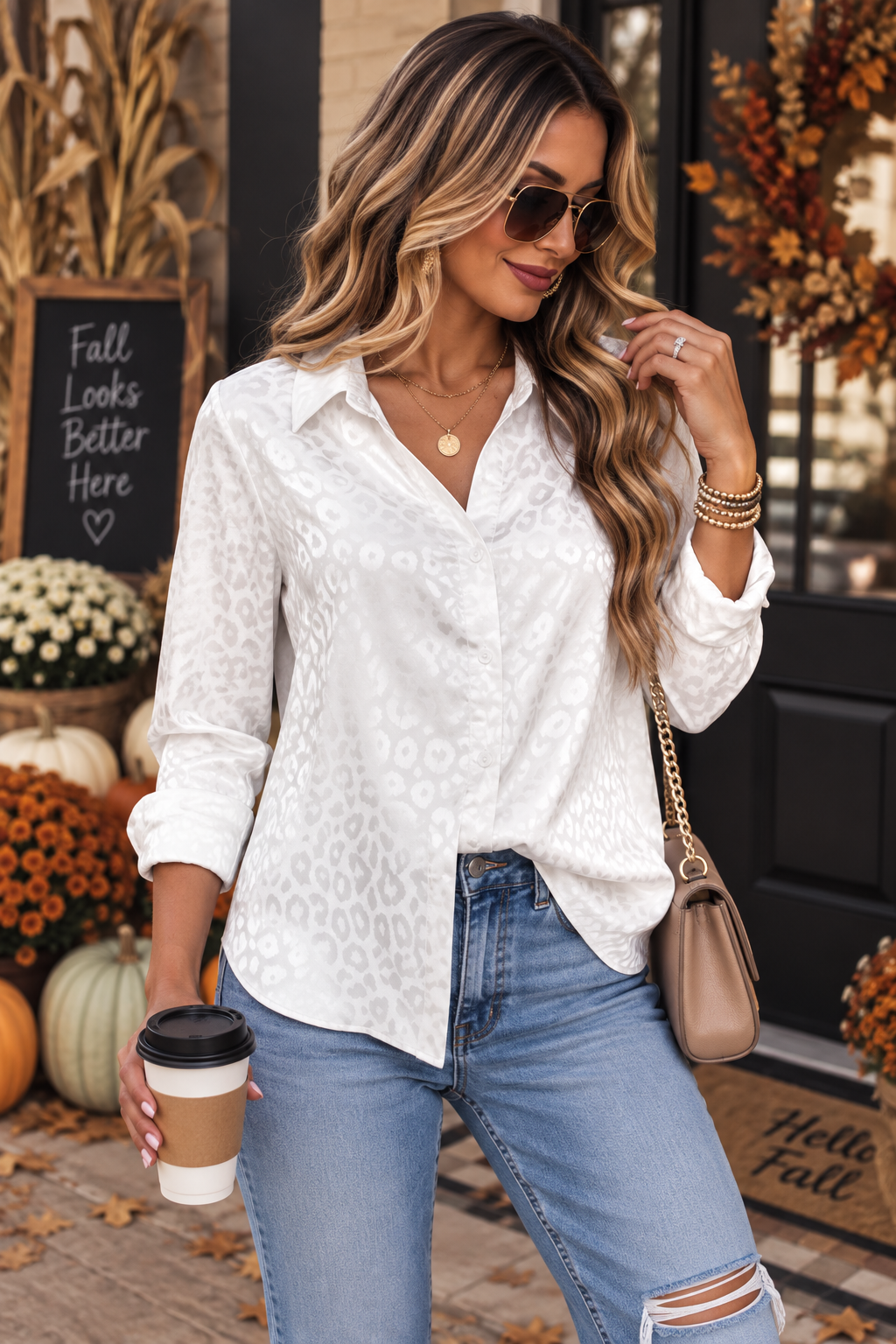 PREORDER: The Sienna Satin Leopard Blouse 9.28.26