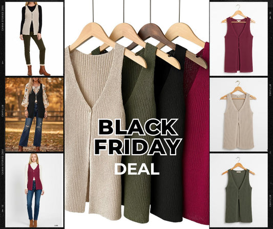 RTS: ZENANA Hood Eye Sweater Layering Vest