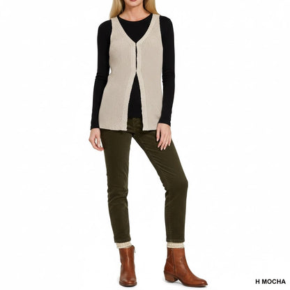 RTS: ZENANA Hood Eye Sweater Layering Vest