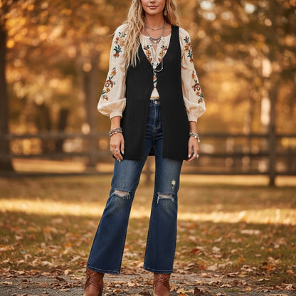 RTS: ZENANA Hood Eye Sweater Layering Vest