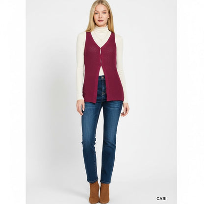 RTS: ZENANA Hood Eye Sweater Layering Vest