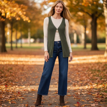 RTS: ZENANA Hood Eye Sweater Layering Vest