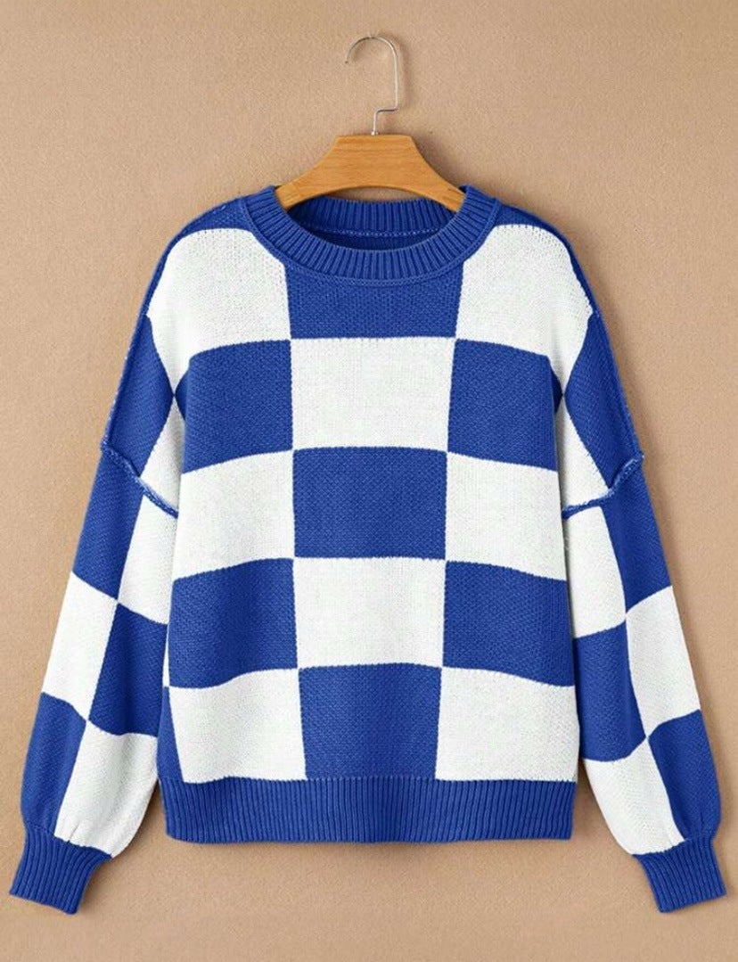 PREORDER: Cozy Checker Sweater 8.10.26
