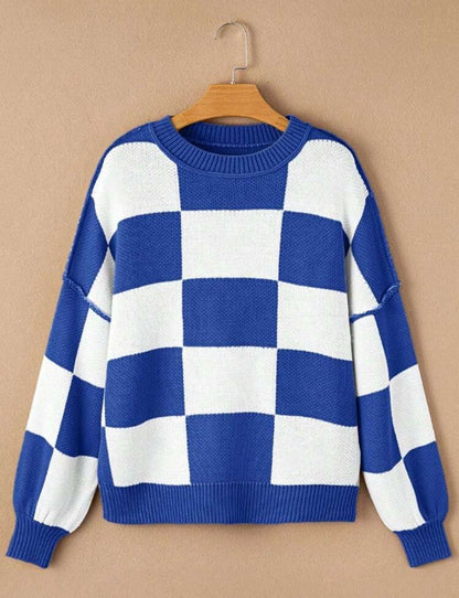 PREORDER: Cozy Checker Sweater RERUN 9.28.26