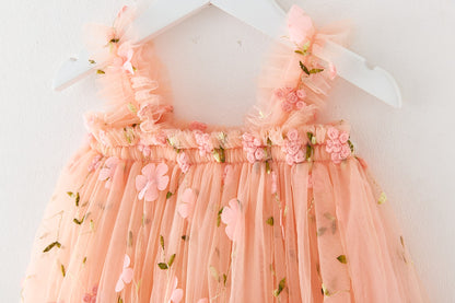 RTS: Butterfly & Flower Tulle Twirl Dress-