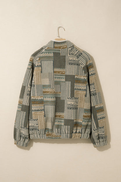 PREORDER: Boho Geometric lined shacket  10.12.26