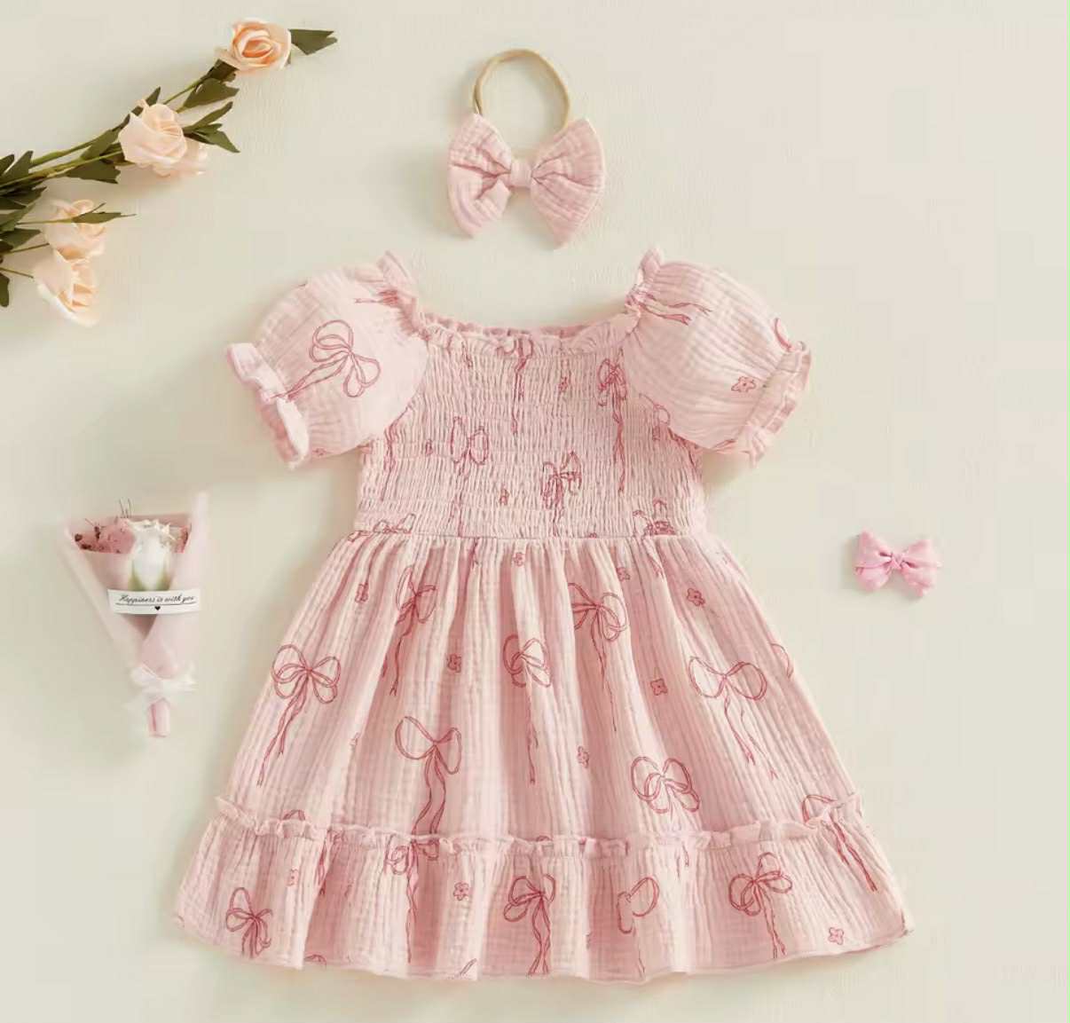PREORDER: Pretty in Bows Smocked Dress 1.19.26