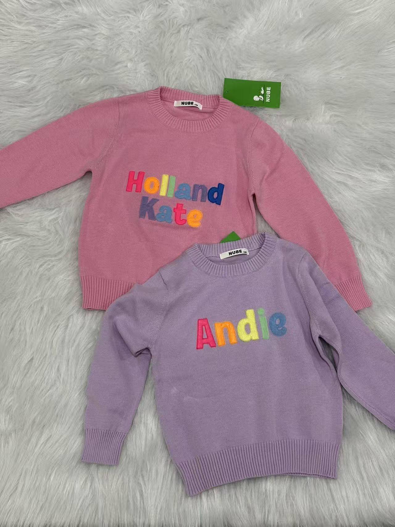 PREORDER: Rainbow Embroidered Sweater RERUN 3.2.26