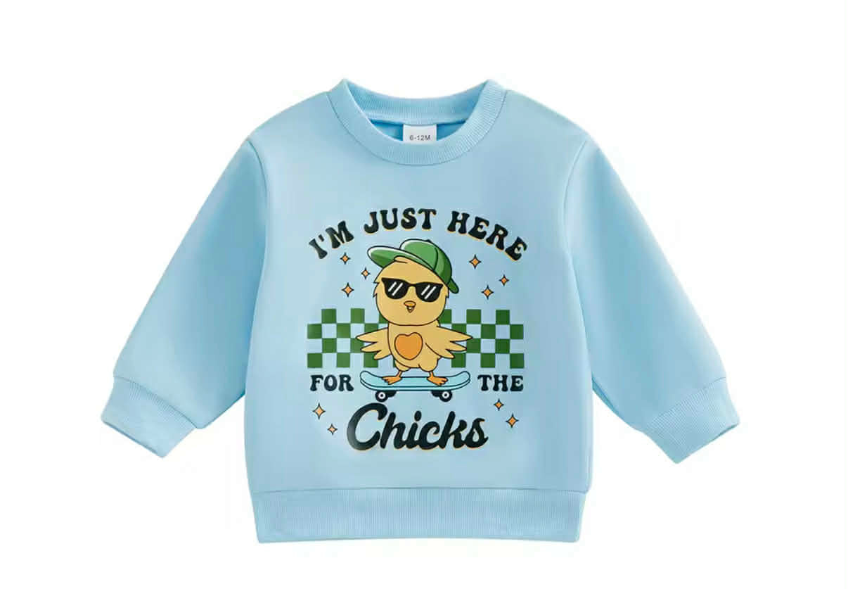 PREORDER: Boys Dino & Chick Graphic Crewnecks 3.9.26 osym