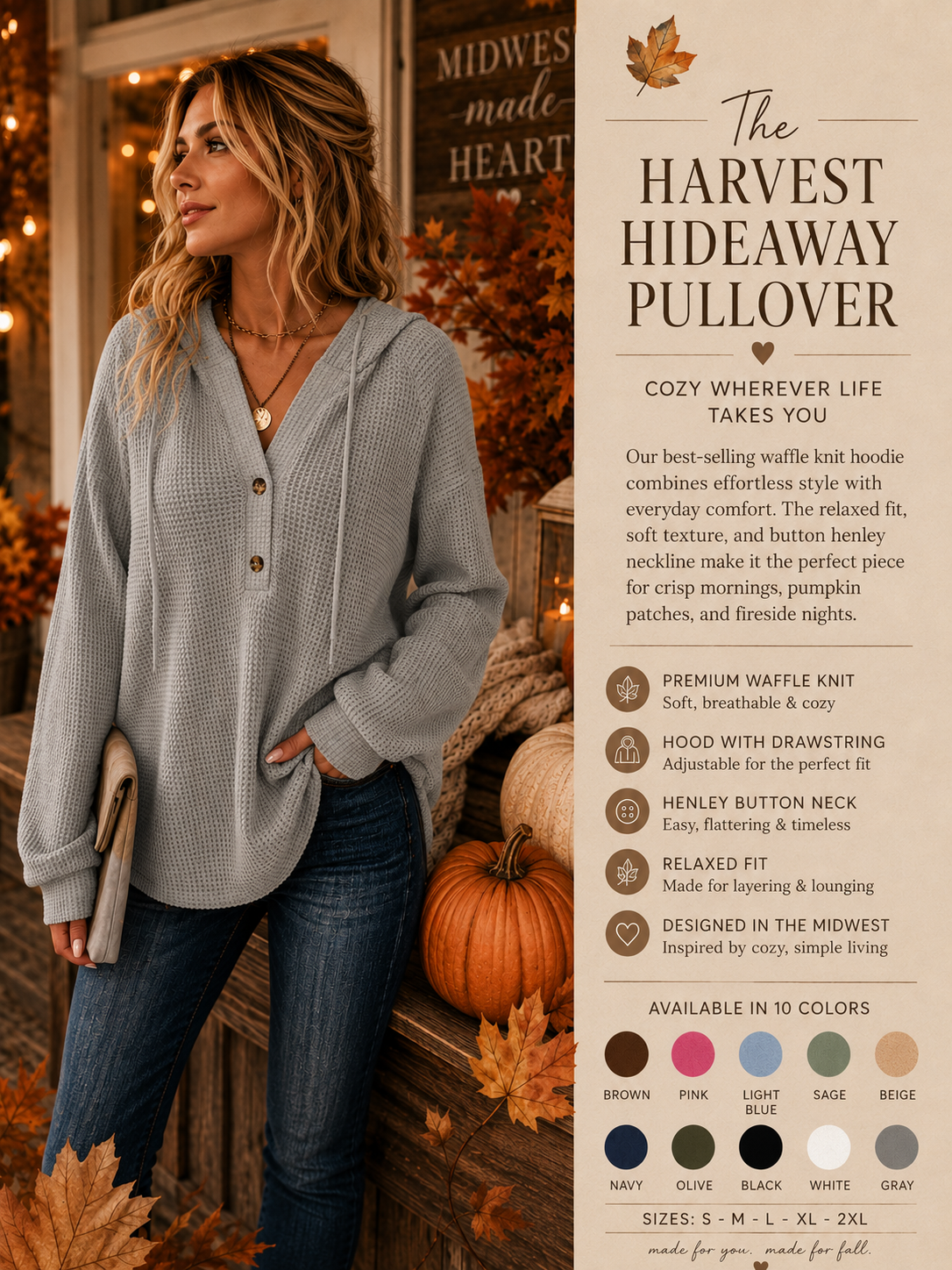 PREORDER: The Harvest Hideaway Pullover 8.10.26