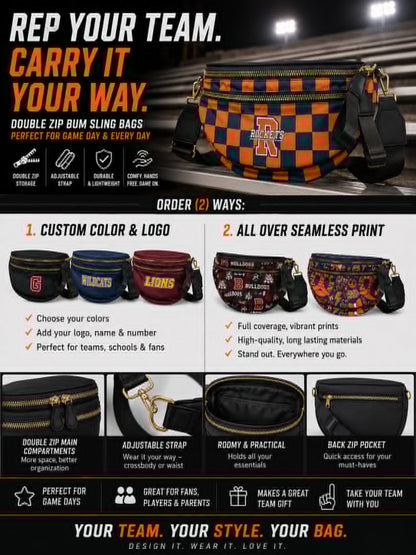 PREORDER: Custom Double Zip Bum Sling Bags RERUN 11.2.26