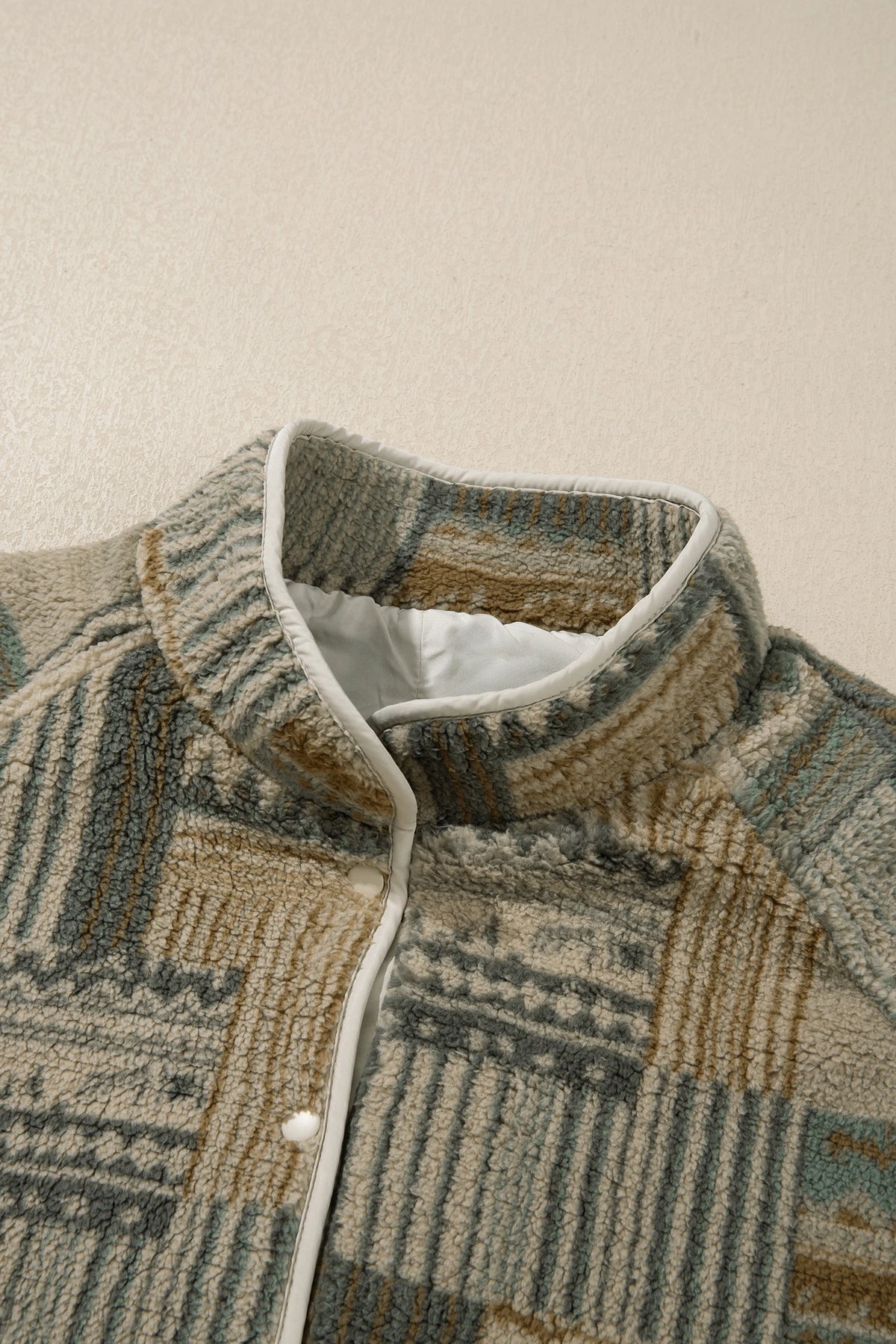 PREORDER: Boho Geometric lined shacket  10.12.26