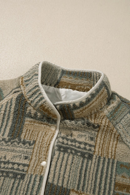 PREORDER: Boho Geometric lined shacket  10.12.26